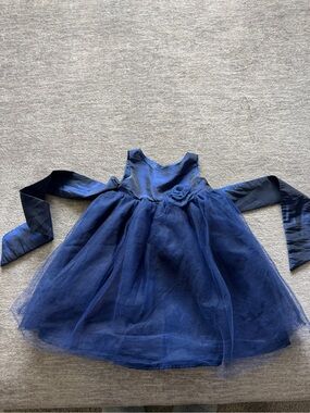 Camilla Navy Blue Satin Dress with Branded Label